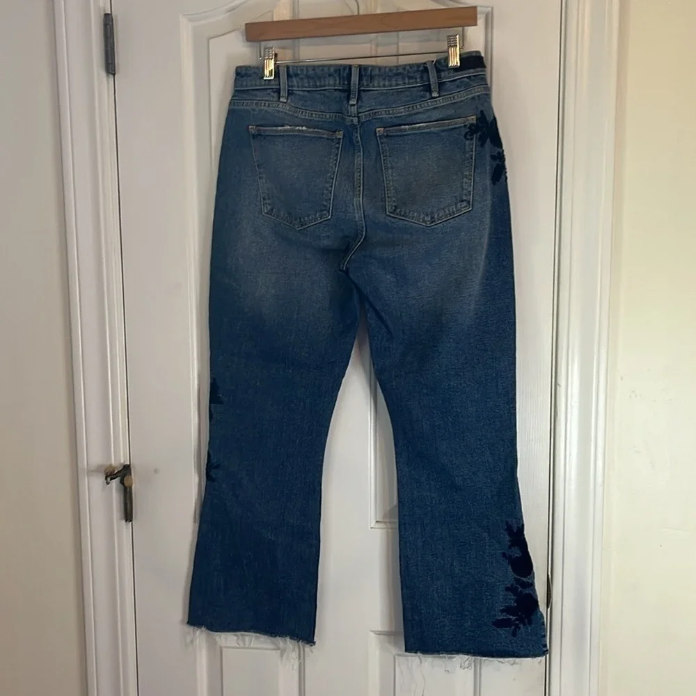 Abercrombie & Fitch | Simone High Rise Ankle Crop‎ Flare Embroidered Jean 31/12